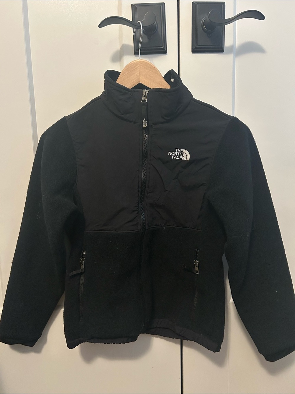 The North Face Black Kids Fleece Jacket with Wind Panel
